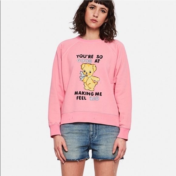 Marc Jacobs X Magda Archer Pink Sweatshirt You’re So Good At Making Me Feel Bad - Picture 1 of 14